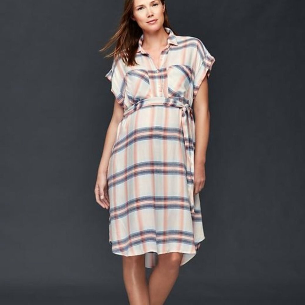 Gap Plaid Shirt Dress XS